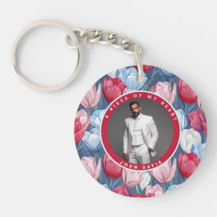 Trendy huwelijksherinneringsgeschenk Tulp Bloem Sleutelhanger