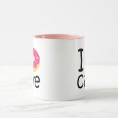 Trendy I Donut Care grappige zin citeert emoji Mok (Midden)