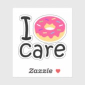 Trendy I Donut Care grappige zin citeert emoji Sticker (Vel)