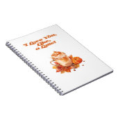 Trendy "I love you, like, a latte" Notitieboek (Rechterzijde)