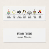 Trendy Icon Wedding Chronologie minikaart Mini Visitekaartjes (Voorkant /achterkant)