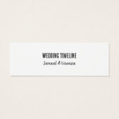 Trendy Icon Wedding Chronologie minikaart Mini Visitekaartjes (Achterkant)