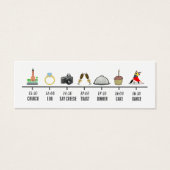 Trendy Icon Wedding Chronologie minikaart Mini Visitekaartjes (Voorkant)