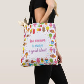 Trendy ijs is altijd een goed idee Canvas tas (Dichtbij)