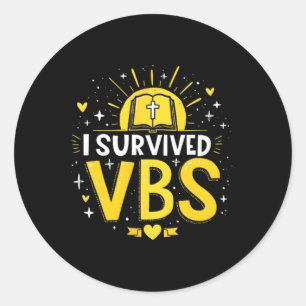 Trendy Ik Heb Mijn Vbs Vakantie Bijbel School Over Ronde Sticker