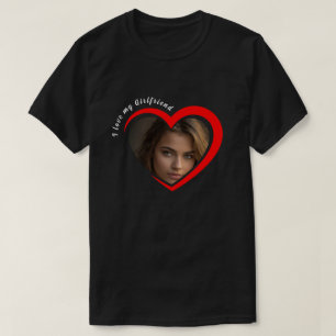 Trendy Ik Hou Van Mijn Vriendin Rode Hart Aangepas T-shirt