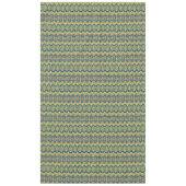 Trendy Ikat Colorful Ethnic Pattern on Blue Tafelkleed (Voorkant)