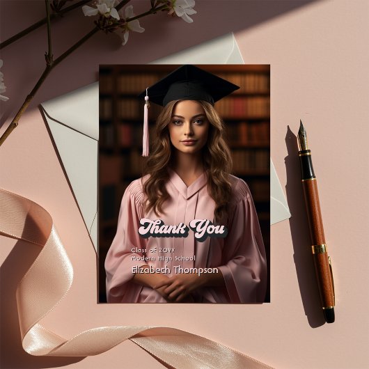 Trendy in mijn Afstudeerder tijdperk Afstuderen Bedankkaart