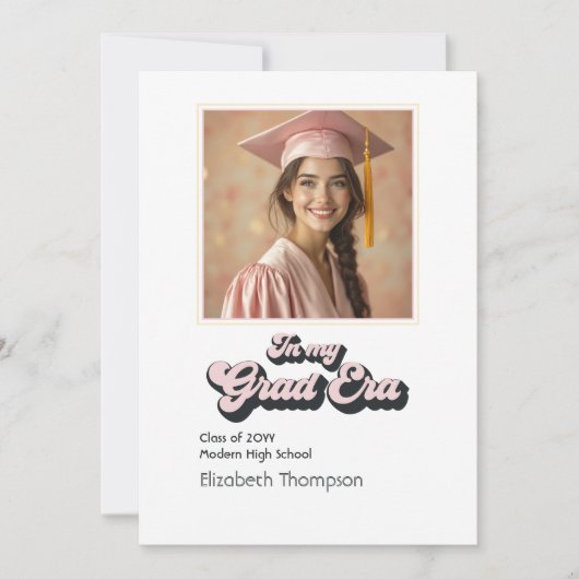 Trendy in mijn Afstudeerder tijdperk Afstuderen fo Aankondiging (Voorkant)