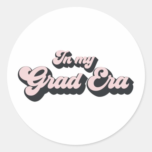 Trendy in mijn afstudeertijd Afstuderen Ronde Sticker (Voorkant)