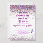 Trendy in mijn dubbele cijfers tijdperk verjaardag kaart (Voorkant)