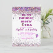 Trendy in mijn dubbele cijfers tijdperk verjaardag kaart (Staand voorkant)