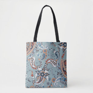 Trendy Indiase paisley: naadloze achtergrond. Tote Bag