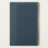 Trendy Indigo Blauw Modern Monogram Weekly Planner (Achterkant)