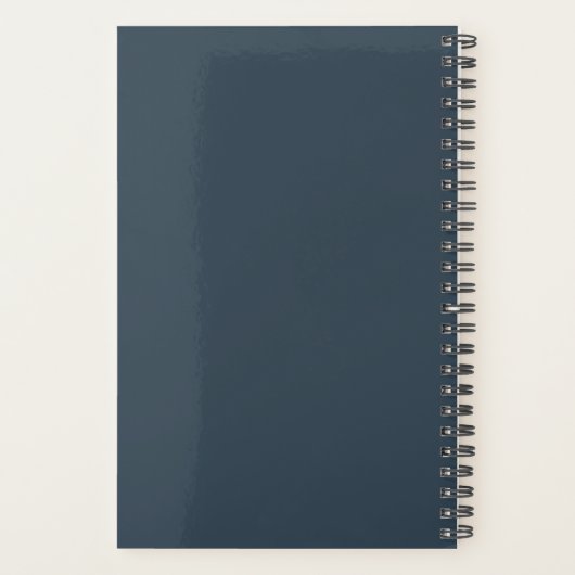 Trendy Indigo Blauw Modern Monogram Weekly Planner (Achterkant)