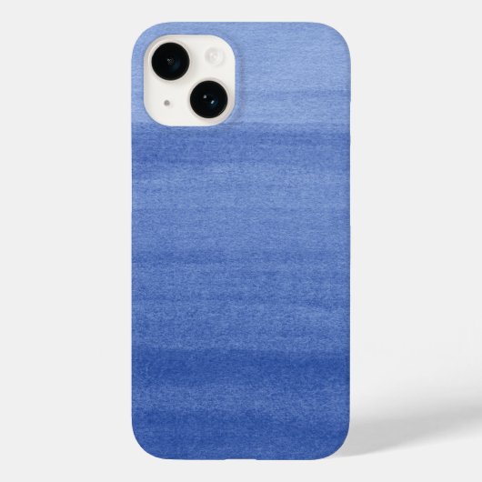 Trendy Indigo Blue Ombre Waterverf Case-Mate iPhone Case (Achterkant)