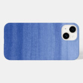 Trendy Indigo Blue Ombre Waterverf Case-Mate iPhone Case (Achterkant (horizontaal))