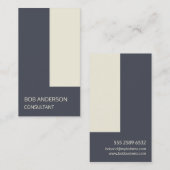 Trendy Indigo Ivory Architectural Minimalism Fab Visitekaartje (Voorkant / Achterkant)