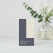 Trendy Indigo Ivory Architectural Minimalism Fab Visitekaartje (Staand voorkant)