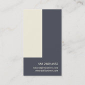 Trendy Indigo Ivory Architectural Minimalism Fab Visitekaartje (Achterkant)