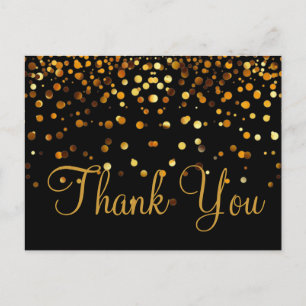 Trendy Inexpensiv Gold Glitter Black Hartelijk dan Briefkaart
