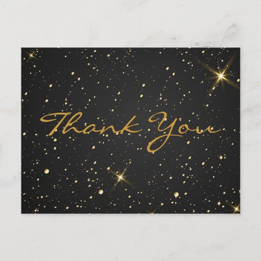 Trendy Inexpensiv Gold Glitter Black Hartelijk dan Briefkaart (Voorkant)