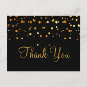 Trendy Inexpensiv Gold Glitter Black Hartelijk dan Briefkaart (Voorkant)