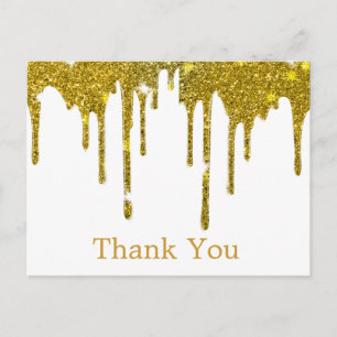 Trendy Inexpensiv Gold Glitter Black Hartelijk dan Briefkaart