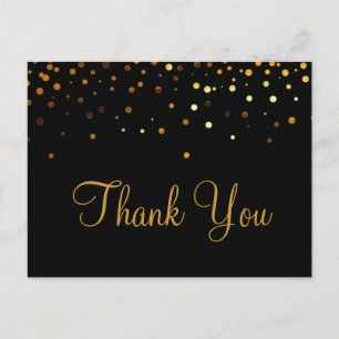Trendy Inexpensiv Gold Glitter Black Hartelijk dan Briefkaart