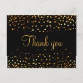 Trendy Inexpensiv Gold Glitter Black Hartelijk dan Briefkaart (Voorkant)