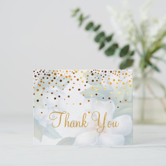 Trendy Inexpensiv Gold Glitter Hartelijk dank Briefkaart (Staand voorkant)