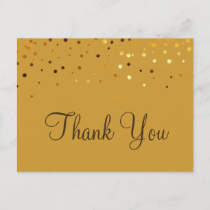 Trendy Inexpensiv Gold Glitter Yellow Bedankt Briefkaart