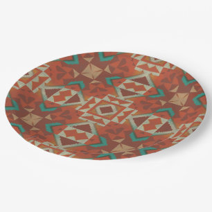 Trendy Inheemse Patroon van het Mozaïek van de Papieren Bordje