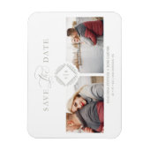 Trendy Initiaal Chic Ornament Sophisticated Weddin Magneet (Verticaal)