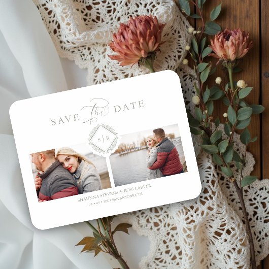 Trendy Initiaal Chic Ornament Sophisticated Weddin Magneet