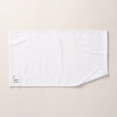 Trendy Initiaal Monogram Zwart Wit Typografie Bad Handdoek (Handdoek)