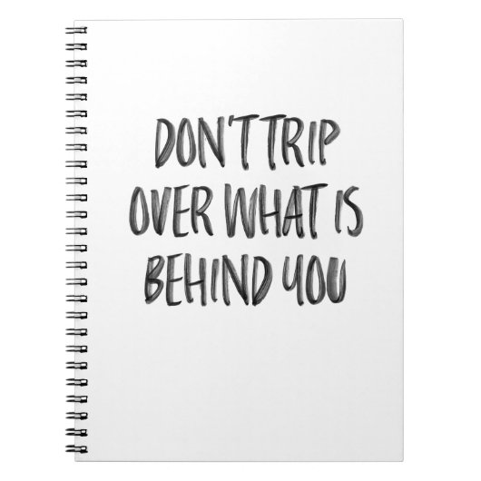 Trendy Inspirerend Motivatie Quote Zwart Wit Notitieboek (Voorkant)