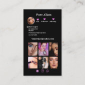 Trendy ,Instagram Fotocollage QRcode Business C Visitekaartje (Achterkant)