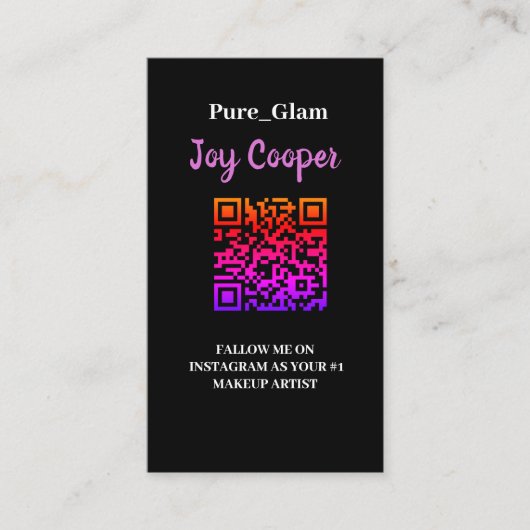 Trendy ,Instagram Fotocollage QRcode Business C Visitekaartje (Voorkant)