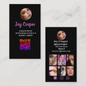 Trendy ,Instagram Fotocollage QRcode Visitekaartje (Voorkant / Achterkant)