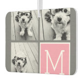 Trendy Instagram Photo Collage Custom Monogram Luchtverfrisser (Links)