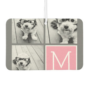 Trendy Instagram Photo Collage Custom Monogram Luchtverfrisser