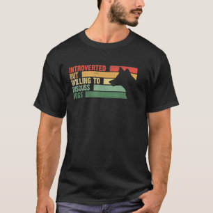 Trendy introvert maar bereid om honden te bespreke t-shirt