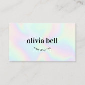 Trendy Iridescent Abstracte Makeup Artist Visitekaartje (Voorkant)