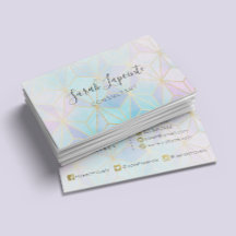 Trendy Iridescent & Pastel Geometric Design