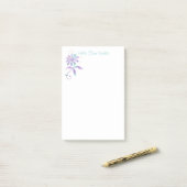 Trendy iriserende bloem, doe-het-zelf naam/bericht post-it® notes (Op bureau)