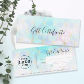 Trendy iriserende geometrische cadeaubon