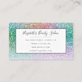 Trendy iriserende glitter make-up artiest haar sal visitekaartje (Achterkant)