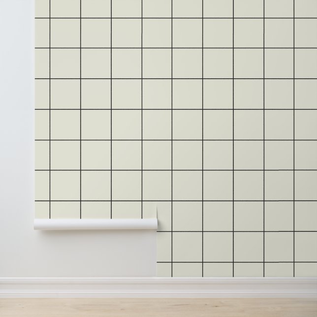 Trendy Ivoorwitte 6" Raster Behang (Applicatie)