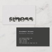 Trendy Ivory Grey Fitness Sport Professional Visitekaartje (Voorkant / Achterkant)